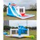 Shark Bobo Pool Water Jet Bouncy Castle with Slide Jump Bed Parent-Child Paradise