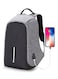 Generic Anti-Theft Laptop Backpack With USB Charging Port Grey/Black