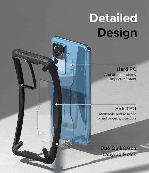 Ringke - Xiaomi 12T/ 12T Pro Case   Fusion-X Series   Black