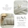 Luna Home Queen Size 6 Pieces Bedding Set, Washable Cotton Light Gray Color