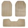 Generic High Quality Beige Universal Fit Carpet Car Floor Mat, Cotton With Rubber Material 3 Pcs Set