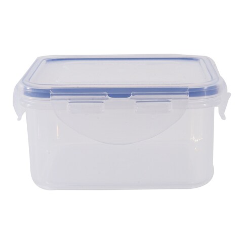 Lock &amp; LockClassic Square Food Container HPL850 Clear/Blue 420ml
