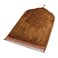 Fabienne Embossed Prayer Mat Brown 80x120cm Large Size Anti-Slip Velvet Top Thick Padded Prayer Rug Dome Design Sajadah Prayer Carpet for Men Women Eid Gift Ramadan