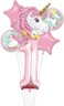 Party Time Pink Unicorn 1st Birthday Balloon Decorations, Foil Balloon Set Pack of 6 - Number 1 Rose Gold Number Foil Balloon 40" Unicorn Theme 1st Birthday Decoration Supplies