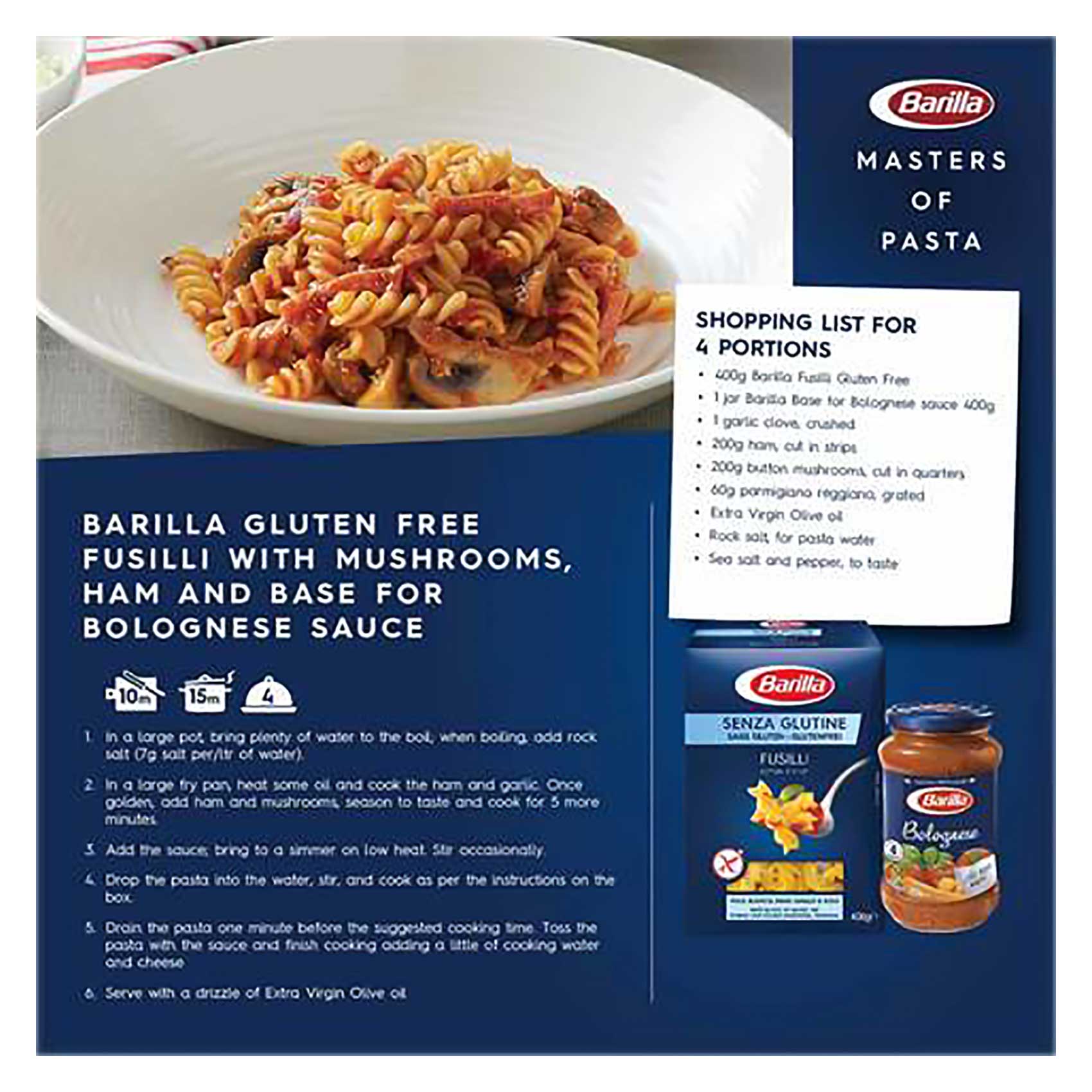 Barilla Gluten Free Fusilli Pasta 400g