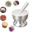 Lixiongbao 304 Stainless Steel Mortar And Pestle Set Masher Spice Grinder Pill Crusher Spice Bowl Herb Bowl For Crushing Grinding Mixing
