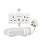 Hassan electrical Extension Terminator with white 3m wire Double Socket heavy duty