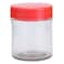 Shokki Red Plastic Cap Glass Jar 380ml