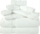 Comfy 8 Piece 100% Combed Cotton 550 GSM Highly Absorbent Towel Set - White