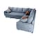 In House Burlap Corner Sofa, Grey, 6 Seats