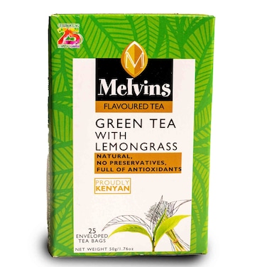 Melvins Green Tea With Lemongrass Tea Bags 25&#39;S