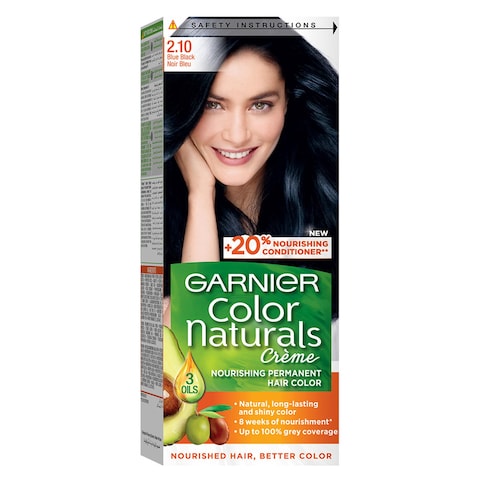 Garnier Colour Naturals Cream Nourishing Permanent Hair Colour 2.1 Blue Black 100g