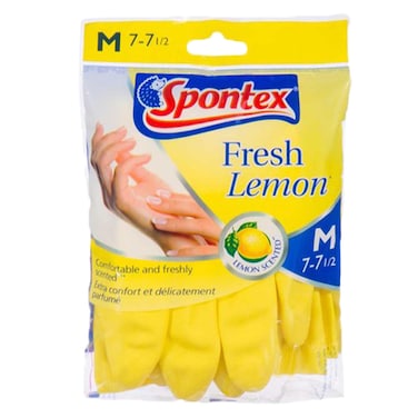 قفازات سبونتكس برائحة الليمون - حجم متوسط