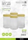 Royalford Round Airtight Pet Jar RF11225 1000ml Set Of 4 Storage Containers Transparent Jar For Pulses, Cereals And Spices For Kitchen Organization Pet Canister Kitchen