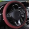 غطاء عجلة قيادة السيارة العالمي أغطية حماية العجلات من جلد البولي يوريثان غطاء عجلة القيادة ملحقات السيارات AGC مارون اللون