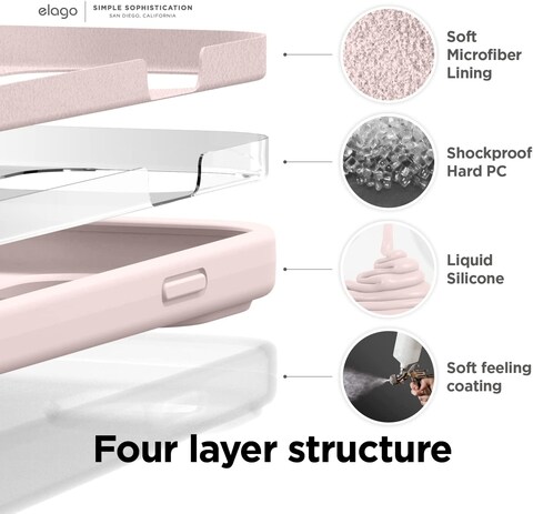 Elago Silicone for iPhone 14 Pro case cover - Lovely Pink