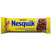 Nestle Nesquik Chocolate Breakfast Cereal Bar, 25g
