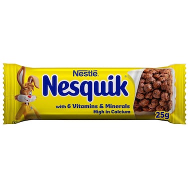 Nestle Nesquik Chocolate Breakfast Cereal Bar, 25g