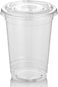Lavish 12 Oz Disposable Crystal Clear PET Plastic Cups With Flat Lids [50 Sets] For Picnic, Travel, And Events