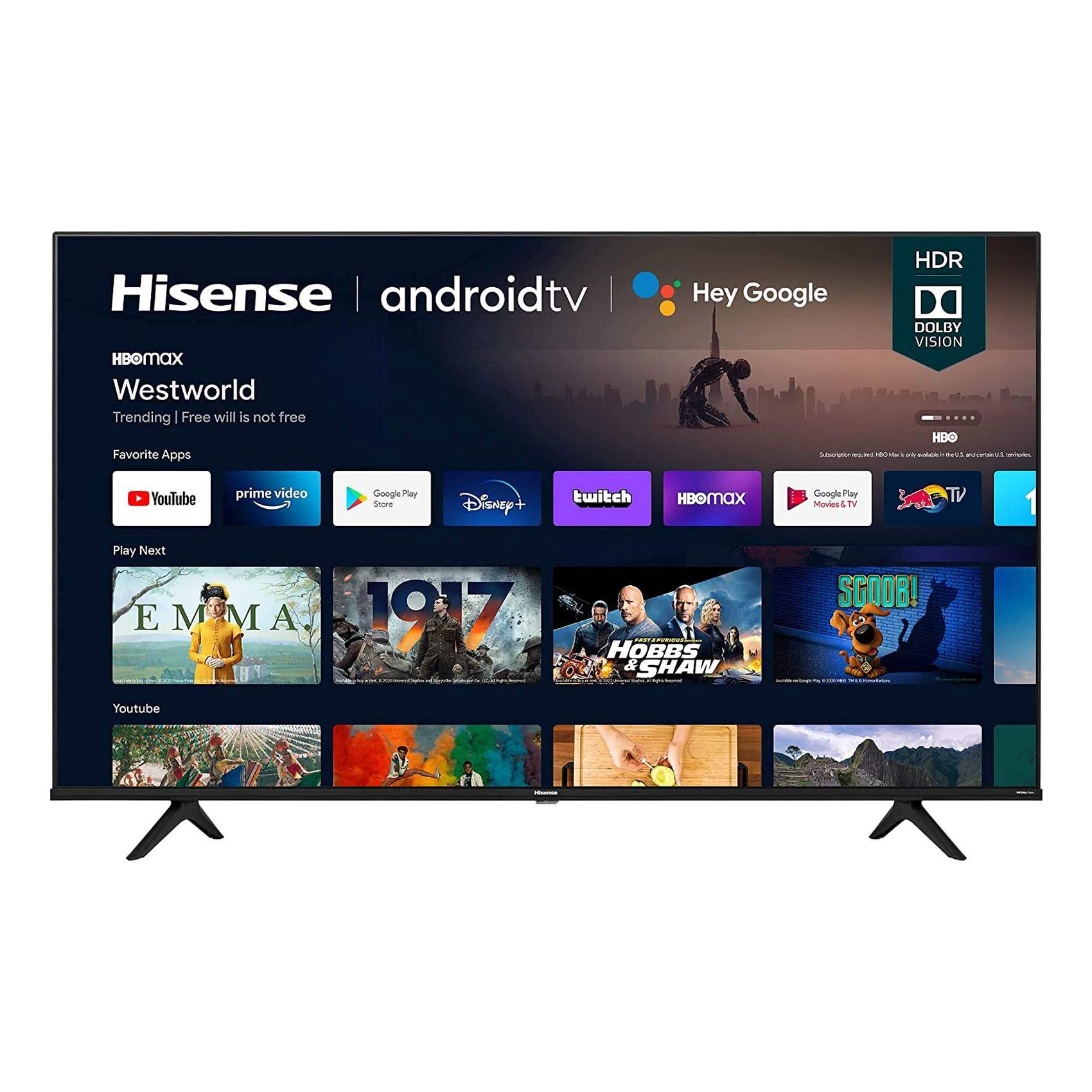 Hisense 43-Inch UHD Smart LED TV TV 43A62GS Black