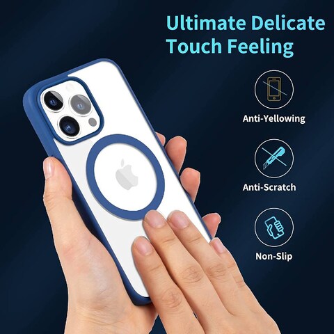 Protective Shockproof Anti-Yellow, Scratch-Resistant MagSafe Case Cover For iPhone 14 Pro Max Blue