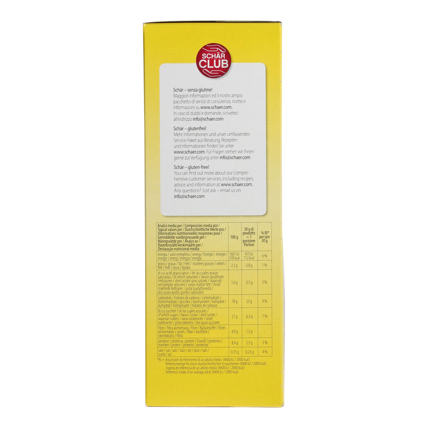 Dr Schar Gluten Free Milly Magic 250 Gram product thumbnail 2