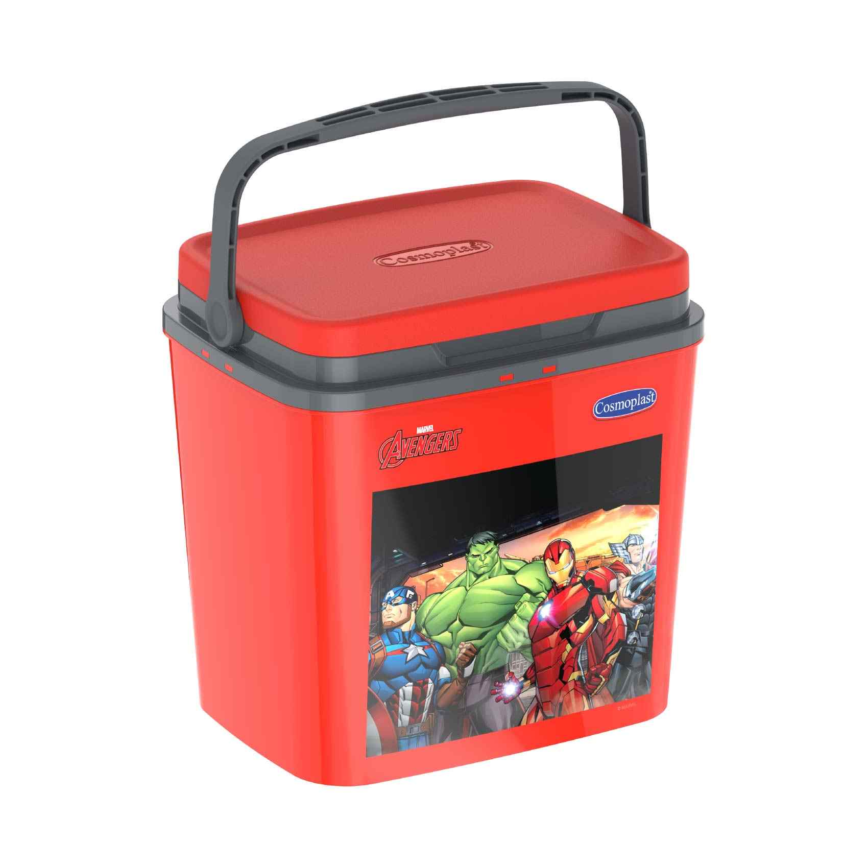 Cosmoplast Marvel Avengers Chillbox Insulated Lunch Box With Handle IFDIAVGCB004 Red 4L