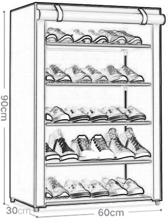 6-layer Non-woven Fabric shoe rack Easy assembly, large capacity, ideal for entrance use