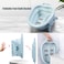 Generic-Blue Folding Foot Care Tub Portable Foot Wash Massage Bucket Travel Folding Bucket with 4 Massage Balls Bathing Feet in Winter Anti-slip Handle Endurable Meterial