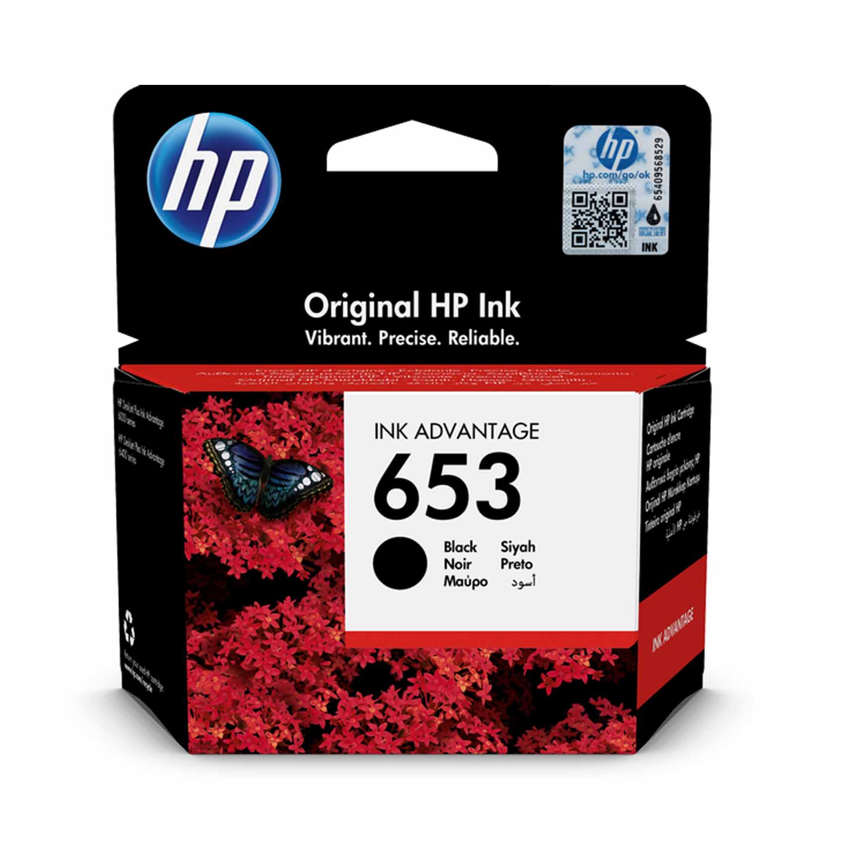 HP Original Black Ink Cartridge 653