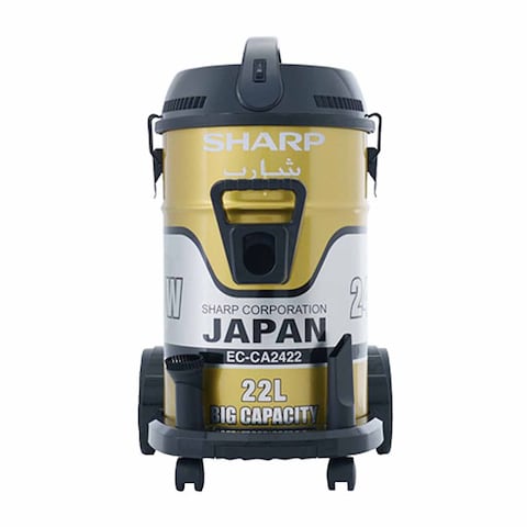 Sharp Pail Can Vacuum Cleaner - 2400 Watt Gold - EC-CA2422-X