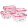 Feelings Borosilicate Glass Storage Container Set Clear/Blue