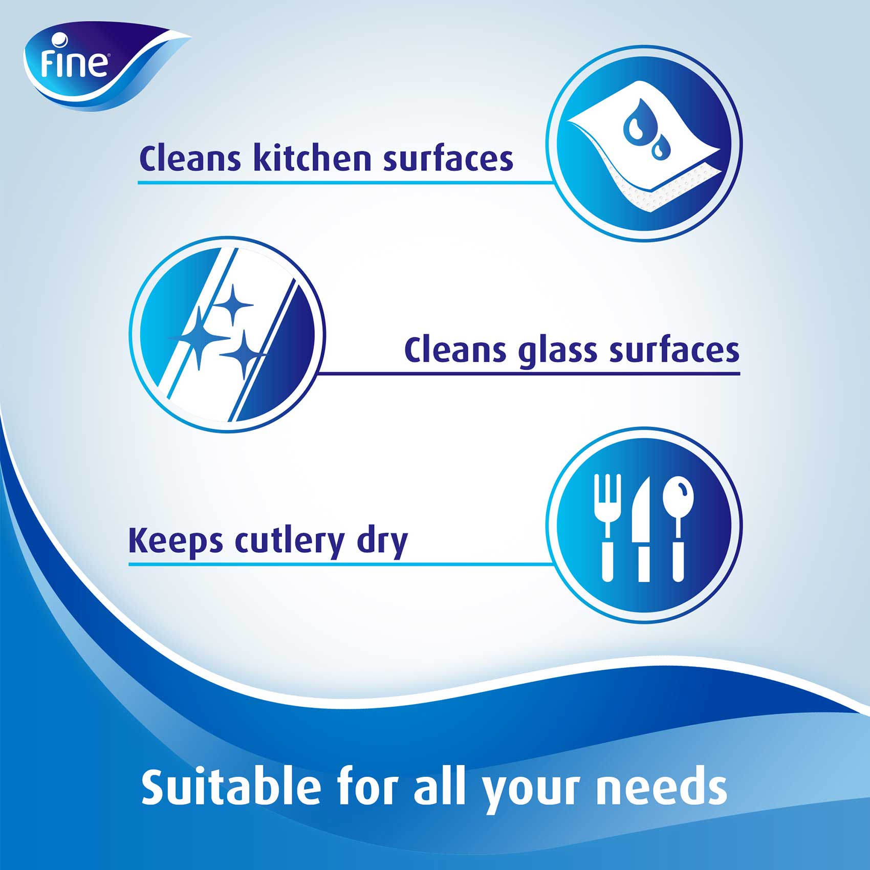 Fine Kitchen Mega Towel Highly Absorbent 2 Ply 400 Gram product thumbnail 3