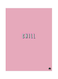 Metal Plate Of English Phrases Poster Pink/White
