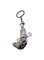 Flower Engraved Zinc Alloy Traditional Sword Keychain