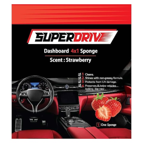 Superdrive Dashboard Sponge with Strawberry Scent