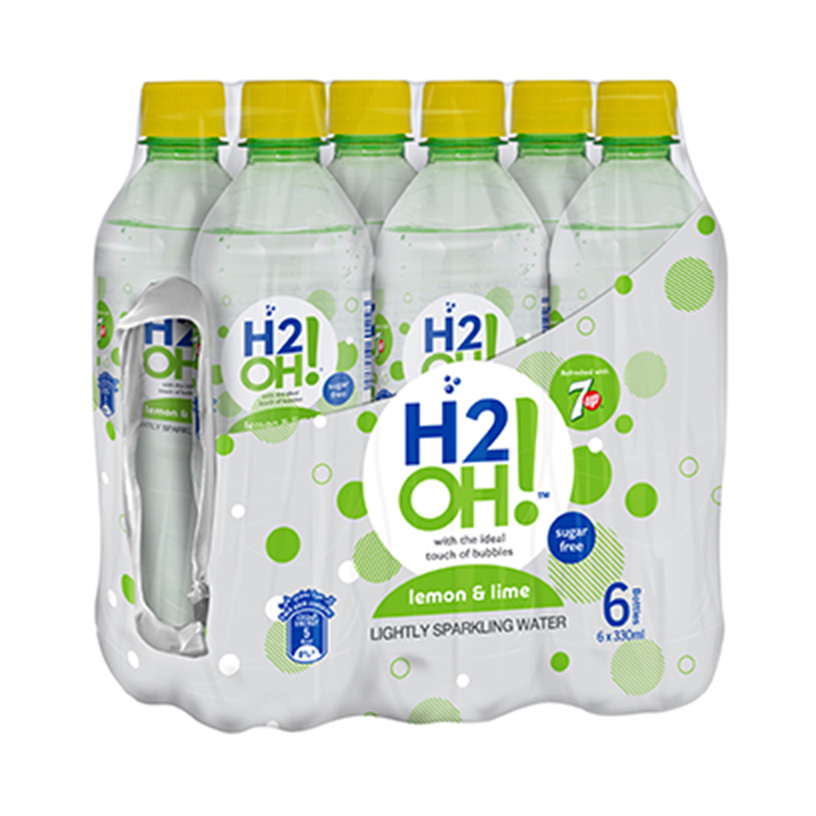 H2Oh Sparkling Lime Water 330ML X Pack Of 6