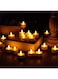 Generic Set of 12 Smokeless and Flameless LED Tea Light Candles White 3cm