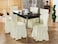Fabienne 6-Piece Stretchable Dining Chair Cover Set Free Size Cream