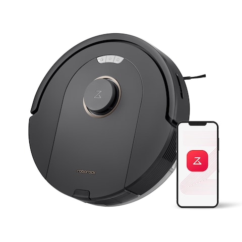 Roborock Q5 Pro Robot Vacuum and Mop Combo, 5500Pa Suction, DuoRoller Brush, LiDAR Navigation, black