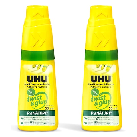 UHU Twist and Glue Multi-Purpose Adhesive White 35ml 2 PCS