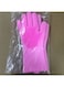 Generic Silicone Dishwashing Gloves With Scrubber Pink 35.7X16.5X2cm