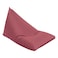 In House Ilkay Velvet Bean Bag Chair - Large - Dark Pink