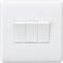 ADMORE 3 Gang 1 Way Switch - Modern Electrical Wall Switch for Home and Office Lighting Control