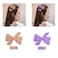 Aiwanto 2 Sets of Cute Cotton Handmade Hair Bow Clips (Purple/Flesh)