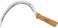 Tramontina Since 1911, Made In Brazil Steel Grass Hook With Serrated Teeth And Wood Handle