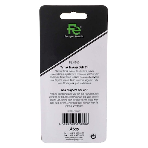 Fe Nail Clippers Set - 2 Pieces