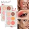6 Color Face Contour Portable Makeup Blush Palette Long-Lasting Blush Powder Easily to Blend for Lasting Blusher Glow