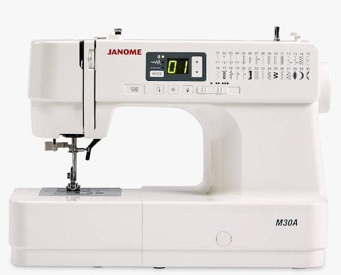 Janome M30A Computerized Sewing Machine With 30 Built-in Stitch Patterns, Buttonhole, Embroidery &amp; Alphabets
