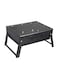 Generic Portable Barbecue Charcoal Grill Black/Silver 13.77x10.75x2.45inch